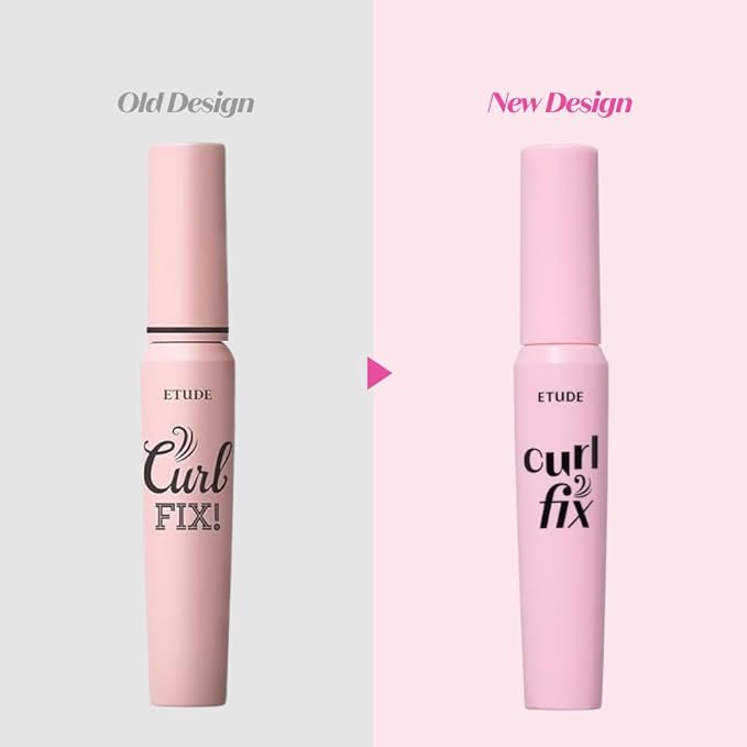 ETUDE Curl Fix Mascara Black 1+1 Set, Lash Mascara, Strong Curl Up, Long-Lasting, Waterproof, Light-Weight, Korean Makeup, Beauty, Vegan Certified (0.27 * 2 Fl Oz)