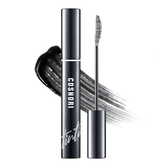 COSNORI Eyelash Tinting Serum 01 Deep Black - Korean Eyelash Boost Tinted Serum – Eyebrow Growth Enhancer for Longer and Thicker – Lash Perm Essential - Vegan, Irritation Free 0.3 fl.oz / 9g (Black)