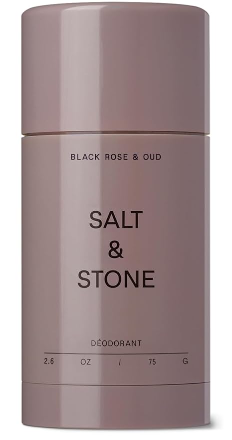 SALT & STONE Aluminum Free Deodorant | Extra Strength 48 Hour Protection for Women & Men | Made with Seaweed Extracts, Shea Butter & Prebiotics (Black Rose & Oud)