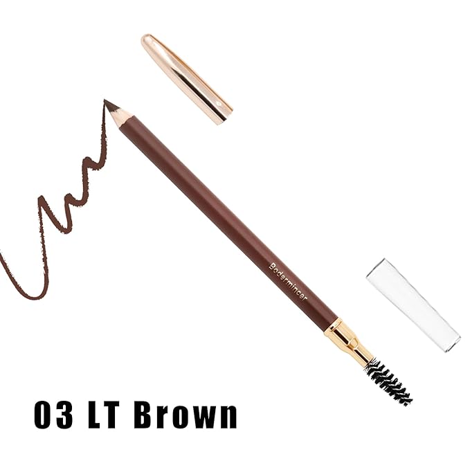 Bodermincer Eyebrow Pencil Longlasting Waterproof Durable Automaric Liner Eyebrow 5 Colors to Choose (5pcs, 3# Light Brown)
