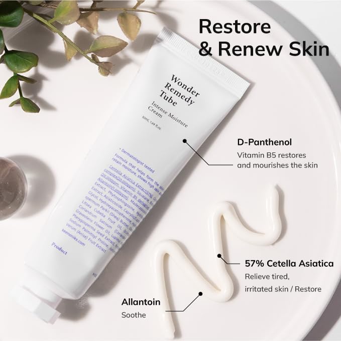 keenoniks Hydrating & Barrier-Repair Cream for Dry & Sensitive Skin – Korean Moisturizer with CICA & Ceramide – 50ml (1.69 fl oz)