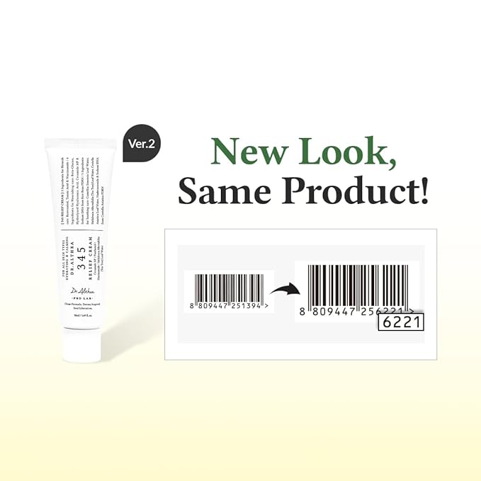 Dr.Althea 345 Relief Cream | Moisturizer for Soothing Recovery and Blemish Care with Tea Tree Leaf Water & Niacinamide | Korean Vegan Skin Care for All Skin Types, 1.69 Fl Oz (Ver.2 - Pack of 1)