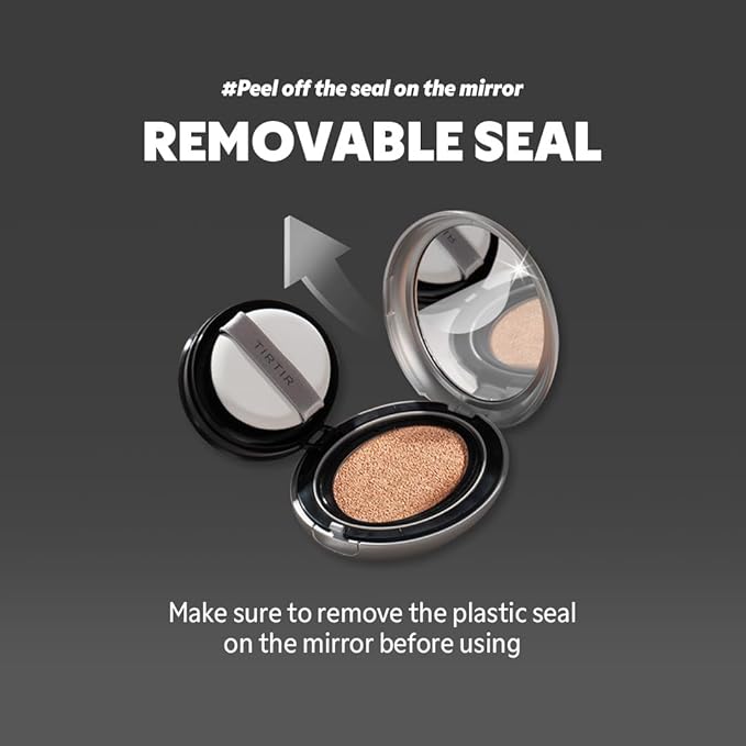 [*Mini Size*] TIRTIR Aura Glow Silver Cushion | Korean Cushion Foundation, (#24N Latte, 0.15 Fl Oz)