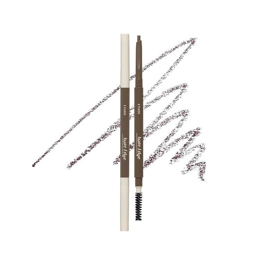 ETUDE Bare Edge Brow Pencil, Eyebrow Pencil, Slim 3D Hexagon, Natural Looking, Korean Makeup, Beauty, Dark Brown (0.003 Ounce)