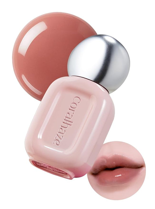 Dew Drop Tint #206 Toffee 4.5g, Hydrating, Glossy, Lightweight Lip Stain with High-shine, Long Lasting Color with Moisturizing Lip Drop, Dewy Finish, Korean Beauty Makeup