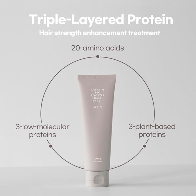 Korean Keratin Leave-in Conditioner Treatment, 4.05 Fl Oz, Keratin Pro Booster with 10,000ppm Protein, for Frizzy Dry Damaged Hair