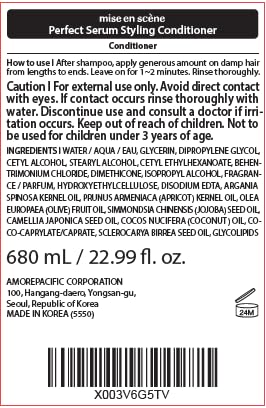 Mise En Scene Perfect Hair Perfume Conditioner - Styling Serum Conditioner - with Peony and Rose Scent, Styling Memory & Heat Protection, Enriched with Argan Oil, Daily Nourishing, 22.99 Fl. Oz.