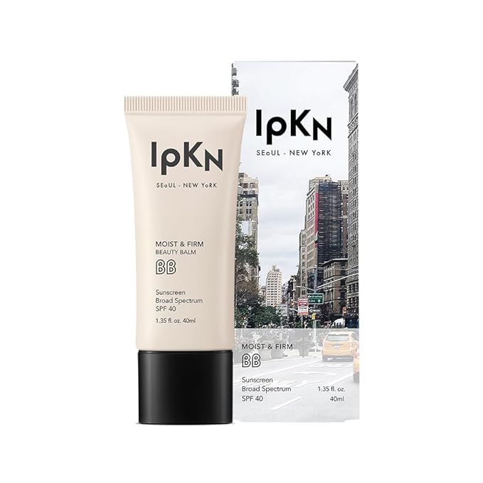 IPKN Moist & Firm BB Cream - Ultra-Hydrating Daily BB Cream with or without SPF40 - Lightweight, Non-Greasy Face Base with Antioxidants for Smooth, Radiant Skin