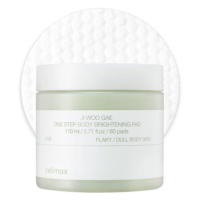 celimax ONE STEP Body Brightening Pad | with Green Tea & White Truffle, For Armpit Under Arm, Knee & Elbow, Dark Spot & Skin Pigmentation, Exfoliating, Hydrating Body Scrub,110ml (60 pads)