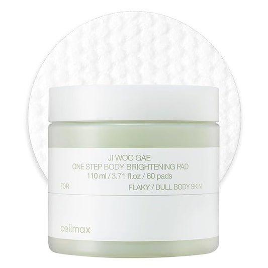 celimax ONE STEP Body Brightening Pad | with Green Tea & White Truffle, For Armpit Under Arm, Knee & Elbow, Dark Spot & Skin Pigmentation, Exfoliating, Hydrating Body Scrub,110ml (60 pads)