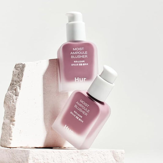 House of Hur Moist Ampoule Blusher with 50% Moisture Essence | Hydrating & Long-Lasting Blush | 0.68fl.oz (9 Shades) - Lavender Flush