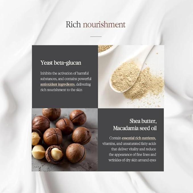 Pyunkang Yul PKY Black Tea Time Reverse Eye Cream, Hyaluronic Acids, Ceramide Rich Nourishment, Moisture Barrier and Peptides Increasing Skin Elasticity, Fermented Black Tea 0.85 fl.oz.