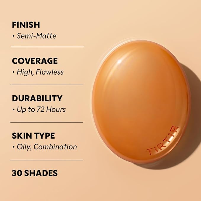 [*Mini Size*] TIRTIR Mask Fit Ai Filter Cushion Foundation | AI-Like Semi-Matte Finish - Up to 72-Hour Medium to Full Coverage Korean BB Cushion Make up Beauty, #17C Porcelain, 0.15 Fl Oz