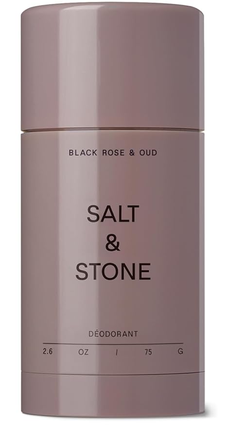 SALT & STONE Aluminum Free Deodorant | Extra Strength 48 Hour Protection for Women & Men | Made with Seaweed Extracts, Shea Butter & Prebiotics (Black Rose & Oud)
