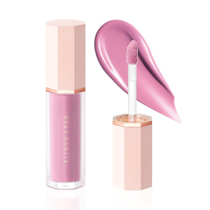 DEARDAHLIA Petal Drop Blush (Hazy) - Vegan Weightless Liquid Blush with Long-lasting Pigment, Buildable and Skincare-Infused Fomula. Natural Flush, and Dewy Finish. Korean Makeup for Cheeks. 0.14 oz