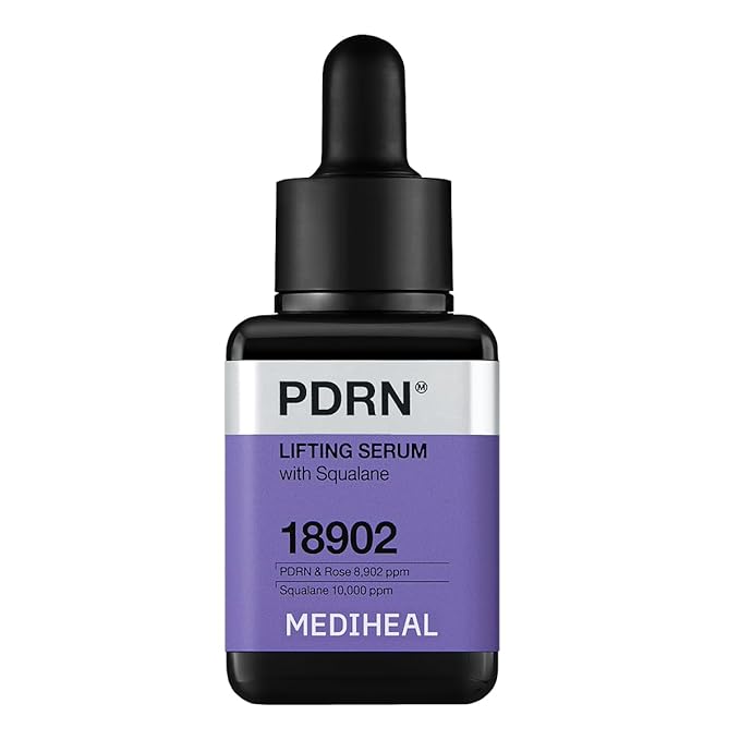 Mediheal PDRN Lifting Serum with Squalane 1.35 fl.oz - Korean Face Serum for Natural Glass Glow Skin, Pore Care & Skin Firming, Deep Moisturization