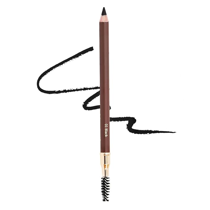 Eyebrow Pencil Longlasting Waterproof Durable Automaric Liner Eyebrow 5 Colors to Choose (5pcs, 1# Black)