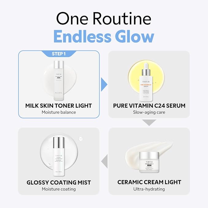 TIRTIR Milk Skin Rice Toner Light | Instant Hydration with 4% Niacinamide, Pantenol, Lightweight, Pore-Tightening, Vegan, Acne-Prone, Oily Skin, Fungal Acne Safe, Korean Skin Care, 5.07 Fl Oz