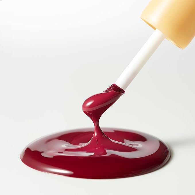 Laka Fruity Glam Lip Tint Mini, Glowing Lip Stain with Wide Color Spectrum, Hydrating & Lightweight Texture, Long-Lasting Bold Stain, Non-Sticky, Vegan, K-Beauty (#148 Acai)