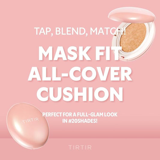 [*Mini Size*] TIRTIR All Cover Pink Cushion | Korean Cushion Foundation, (#31N French Beige, 0.15 Fl Oz)