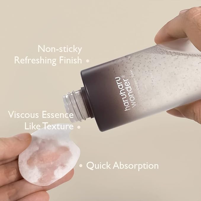 haruharu Wonder Black Rice Probiotics Barrier Essence & Black Rice Hyaluronic Toner for Sensitive Skin Set