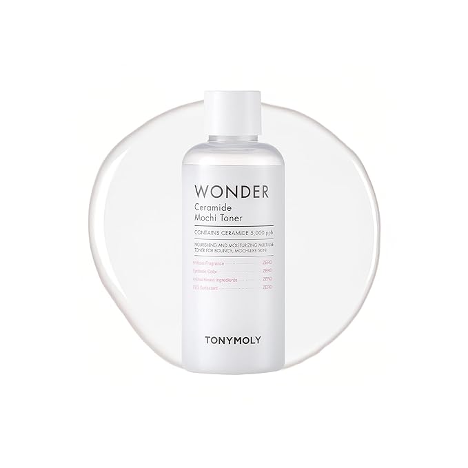 TONYMOLY Mochi Milky Toner Set – Hydrating Korean Toner with Ceramide, Cica, Panthenol & Hyaluronic Acid – Strengthens Skin Barrier, Soothes & Moisturizes – 500ml + 100ml Travel Size Duo