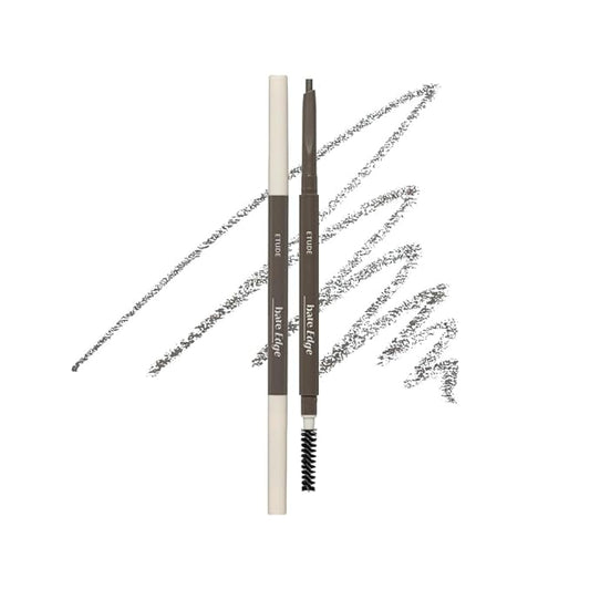 ETUDE Bare Edge Brow Pencil, Eyebrow Pencil, Slim 3D Hexagon, Natural Looking, Korean Makeup, Beauty, Grey Brown (0.003 Ounce)