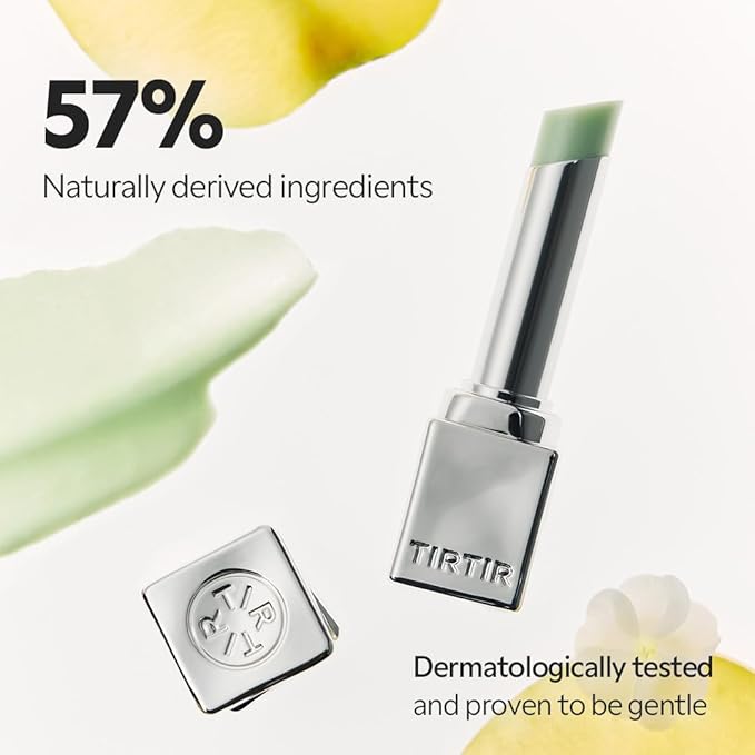 TIRTIR Water Mellow Lip Balm, 03 Peach Lemony, 0.11 Fl Oz – pH Color Changing Organic Korean Lip Care, Lightweight Deep Hydration Lip Moisturizer for Women Men, Paraben Free