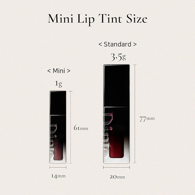 DINTO Blur-Glowy MINI Lip Tint (253 Ad Veritas) - Glossy Finish, Hydrating, Long Lasting, Lightweight Texture, Non-Sticky, Vegan & Cruelty-Free, Korean makeup (11 colors)
