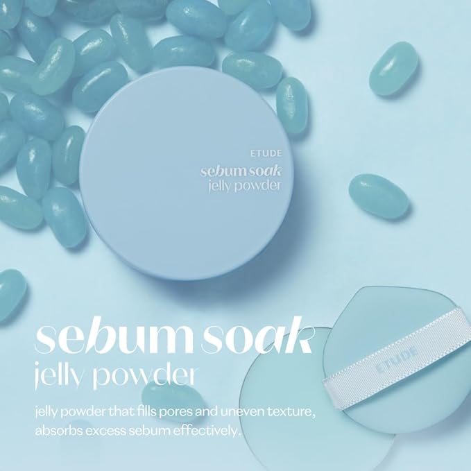 ETUDE SebumSoak Jelly Pressed Powder makeup setting powder oil control, matte finish