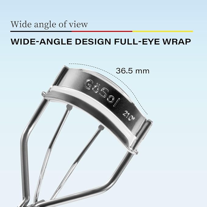 Eyelash Curler w/3 Replacement Pads (Soft/Medium/Firm) - Professional Lash Curler for Natural, Fake, Curly or Straight Lashes, Includes Protective Cover