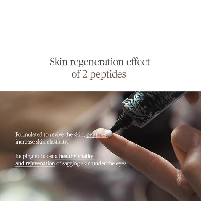 Pyunkang Yul PKY Black Tea Time Reverse Eye Cream, Hyaluronic Acids, Ceramide Rich Nourishment, Moisture Barrier and Peptides Increasing Skin Elasticity, Fermented Black Tea 0.85 fl.oz.