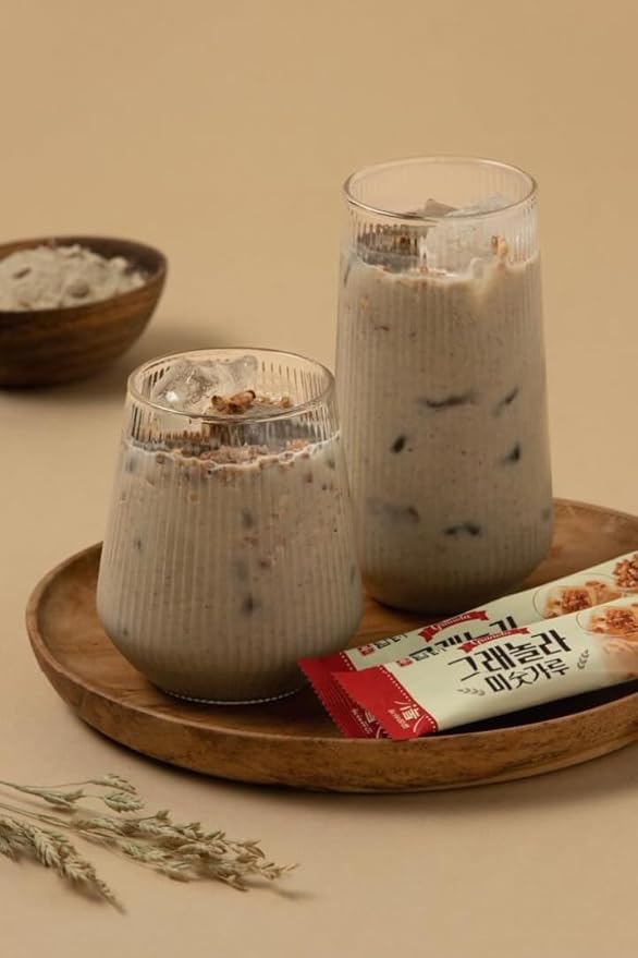 Damtuh Misugaru – Korean Multigrain Granola Powder Drink, Traditional Mixed Grain Meal Replacement Shake with Oats & Quinoa, 20g x 30 Sticks