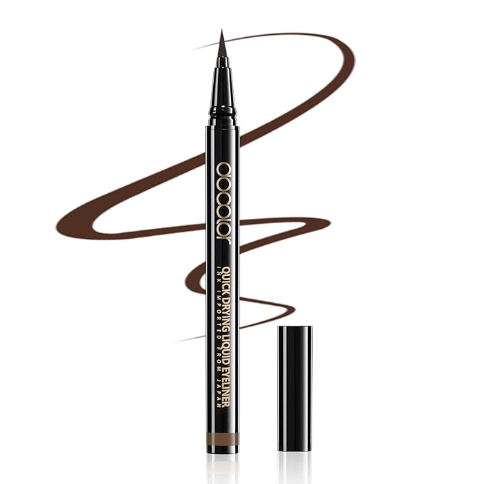 docolor Brown Eyeliner Ultra-Pigmented & Waterproof Eye Liner Quick Drying Liquid Eyeliner Vegan & Cruelty-Free