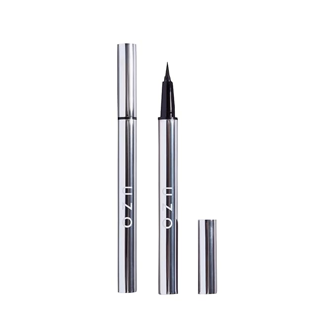 UZO Liquid Eyeliner Waterproof, Precise Felt Tip Eye Liner Pen, High Pigmented Black Liquid Eyeliner, Long Lasting & Smudge-proof, Vegan & Cruelty-free, Satin Finish - Easy Glide & Quick Dry
