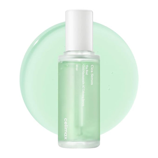 celimax The Real Cica Niacinamide AC Calming Serum 40ml | Hyaluronic Acid Redness Relief Moisturizing Soothing Restoring Serum Mild Formula for Sensitive,Christmas Gift Stocking Stuffers