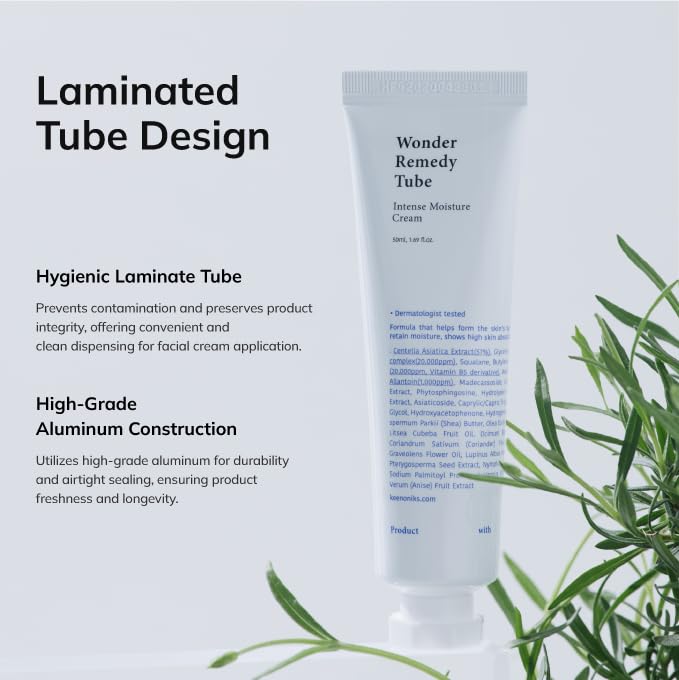 keenoniks Hydrating & Barrier-Repair Cream for Dry & Sensitive Skin – Korean Moisturizer with CICA & Ceramide – 50ml (1.69 fl oz)