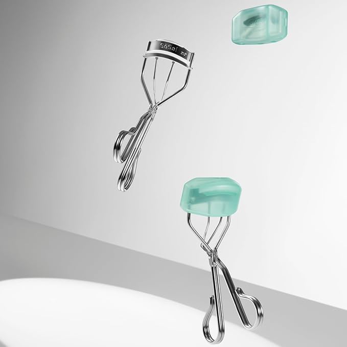 Eyelash Curler w/3 Replacement Pads (Soft/Medium/Firm) - Professional Lash Curler for Natural, Fake, Curly or Straight Lashes, Includes Protective Cover