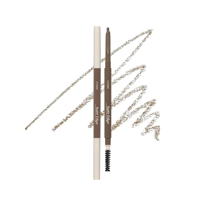 ETUDE Bare Edge Brow Pencil, Eyebrow Pencil, Slim 3D Hexagon, Natural Looking, Korean Makeup, Beauty, Light Brown (0.003 Ounce)