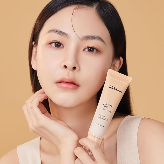 COSNORI Your Skin Dress Tone up Base – Conceal Pores & Blemish – Tone Correcting Makeup Base with Niacinamide – K Beauty – Porcelain Color for Cool & Warm Tone, 1.69 fl.oz
