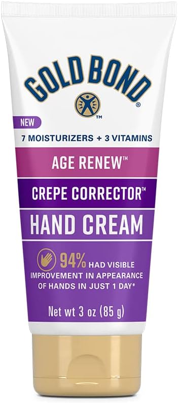 Gold Bond Age Renew 14 oz Crepe Corrector Body Lotion & 3 oz Hand Cream Bundle, Replenishing & Smoothing Formulas