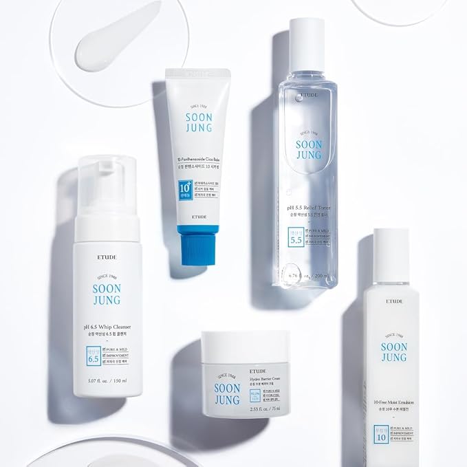 ETUDE Soonjung Hydro Barrier Cream Big Size, Face Moisturizer for Sensitive Skin, Moisturizing and Soothing Cream, 92.2% Hydrating Ingredients, Low pH Level 5.5, Korean Skin Care, Beauty (4.39 Fl Oz)