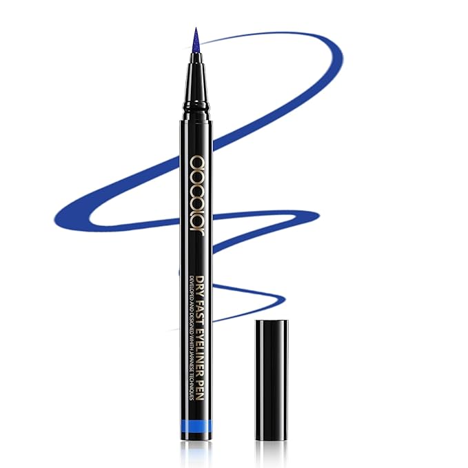docolor Waterproof Eyeliner Pen Super Slim Liquid Precise All Day Eye Liner Gel Blue