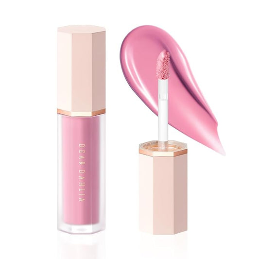 DEARDAHLIA Petal Drop Blush (Taffy) - Vegan Weightless Liquid Blush with Long-lasting Pigment, Buildable and Skincare-Infused Fomula. Natural Flush, and Dewy Finish. Korean Makeup for Cheeks. 0.14 oz