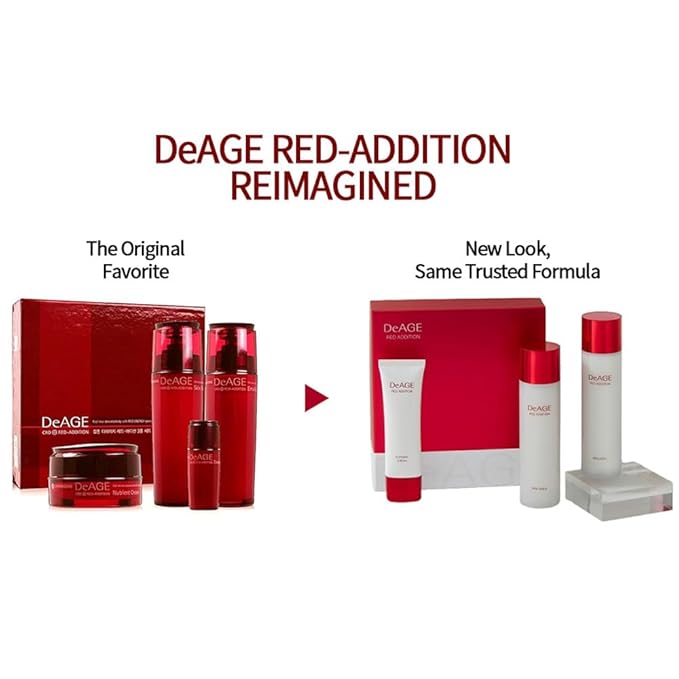 CHARMZONE DeAge Red Addition Classic Skin Care Set (New Version) – 3-Piece Anti-Aging Kit with Toner, Emulsion & Cream – Red Wine, Pomegranate & Tomato for Hydration, Firming & Radiance
