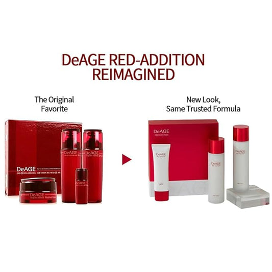 CHARMZONE DeAge Red Addition Classic Skin Care Set (New Version) – 3-Piece Anti-Aging Kit with Toner, Emulsion & Cream – Red Wine, Pomegranate & Tomato for Hydration, Firming & Radiance