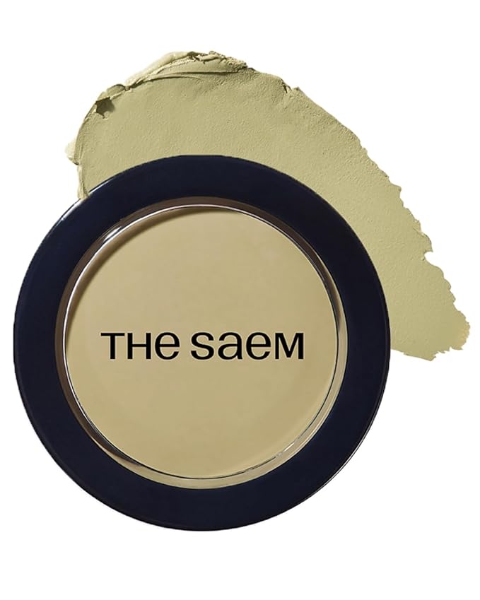 THESAEM Cover Perfection Pot Concealer #Green Beige - High Adherence & Coverage Balm, Conceals & Corrects Redness Spots, Matte Finish Sebum Control for Oily and Combination Skin