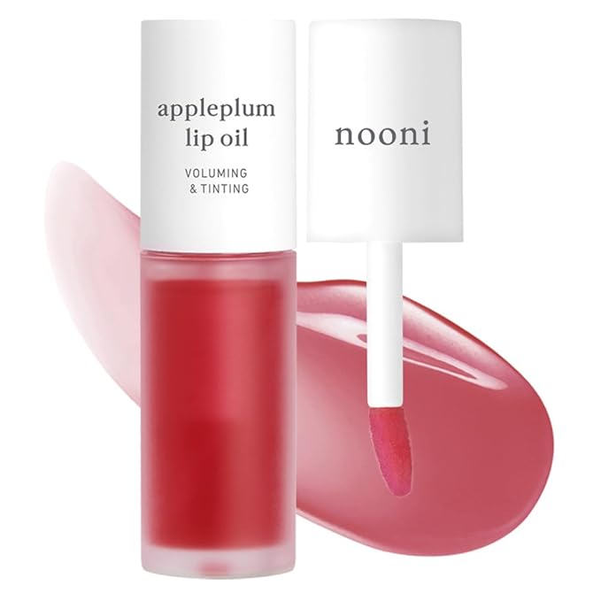 NOONI Korean Lip Oil - Appleberry + Appleplum + Applewine, 0.12 FL Oz Bundle