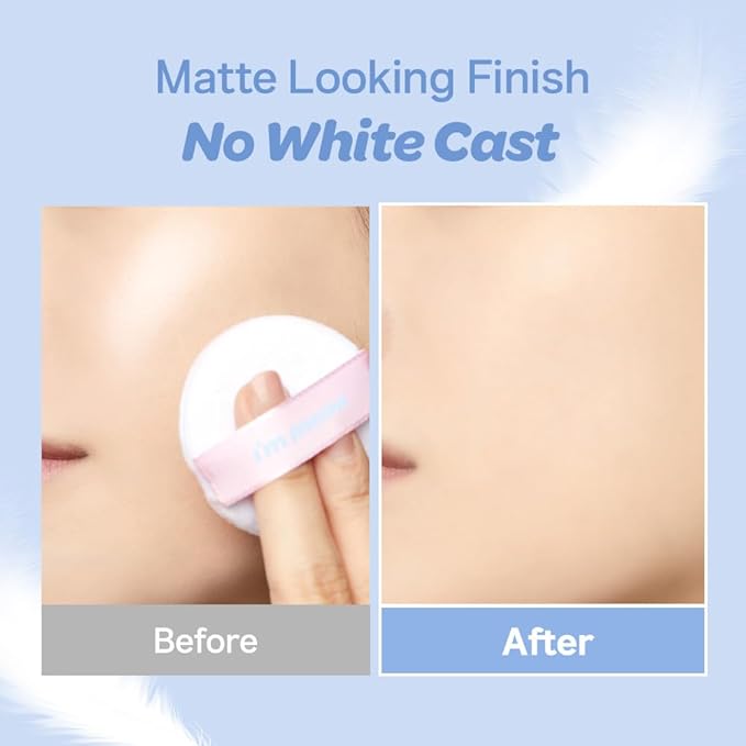 I'M MEME Setting Powder - Skin Pillow | Matte Finish, Skin-Smoothing Effects, Oil-controlling Setting Powder, K-beauty, Translucent, Oily Skin, Blurring, Sebum Absorbing