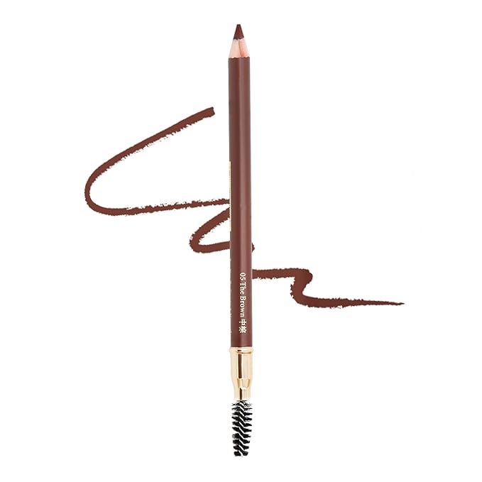 Bodermincer Eyebrow Pencil Longlasting Waterproof Durable Automaric Liner Eyebrow 5 Colors to Choose (5pcs, 5# Brown)
